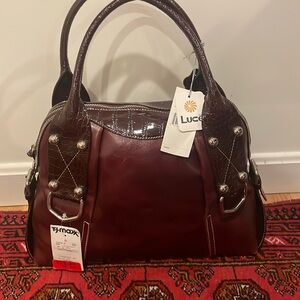 Luce Maroon Purse